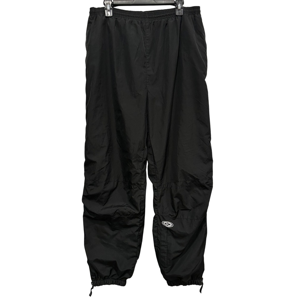 Easton 90's Vintage Mens XL Black Windbreaker Pants Side Zip Baggy Track Pants
